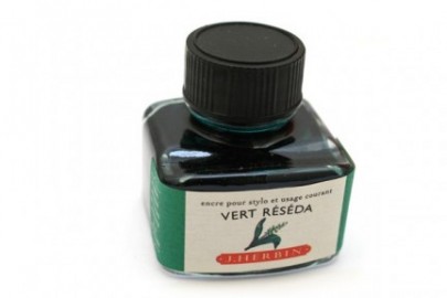 FOUNTAIN PEN INK 13038 VERT RESEDA(GREEN MIGNONETTE)  J.HERBIN