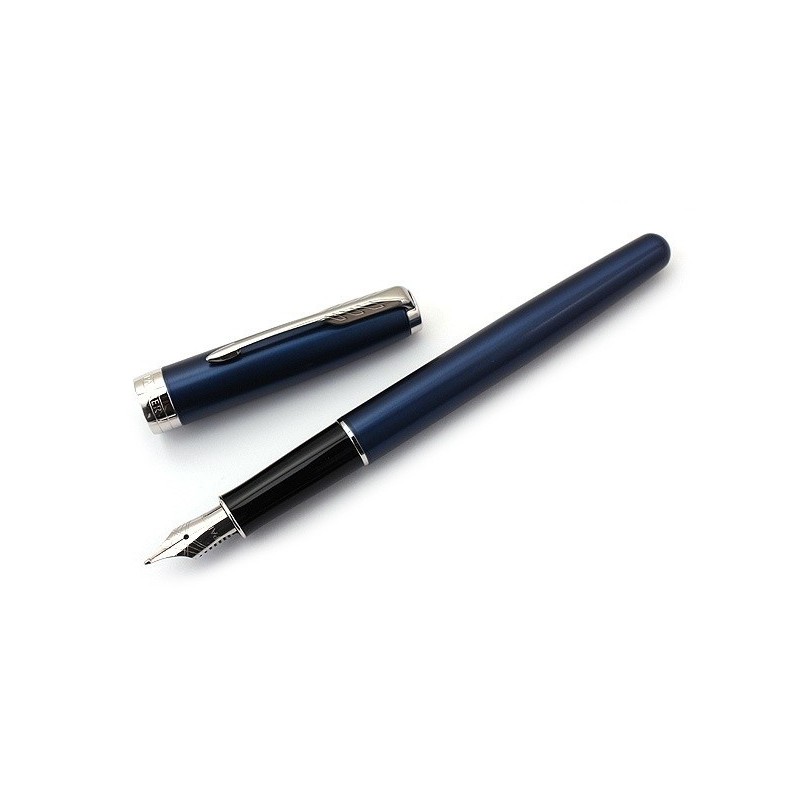 Parker Sonnet Fountain Pen Blue Lacquer - Chrome Trim Steel Nib