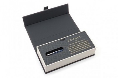 Parker Sonnet Blue Lacquer - Chrome Trim Steel Nib Fountain Pen