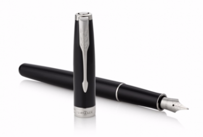 Parker Sonnet Black Lacquer PT Steel Nib Fountain Pen 1931499