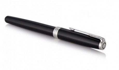 Parker Sonnet Black Lacquer PT Steel Nib Fountain Pen 1931499