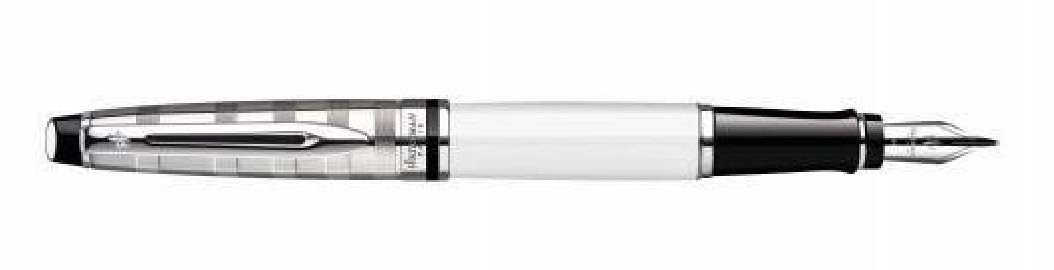 WATERMAN EXPERT 3 DELUXE WHITE CT FOUNTAIN PEN  S0952400