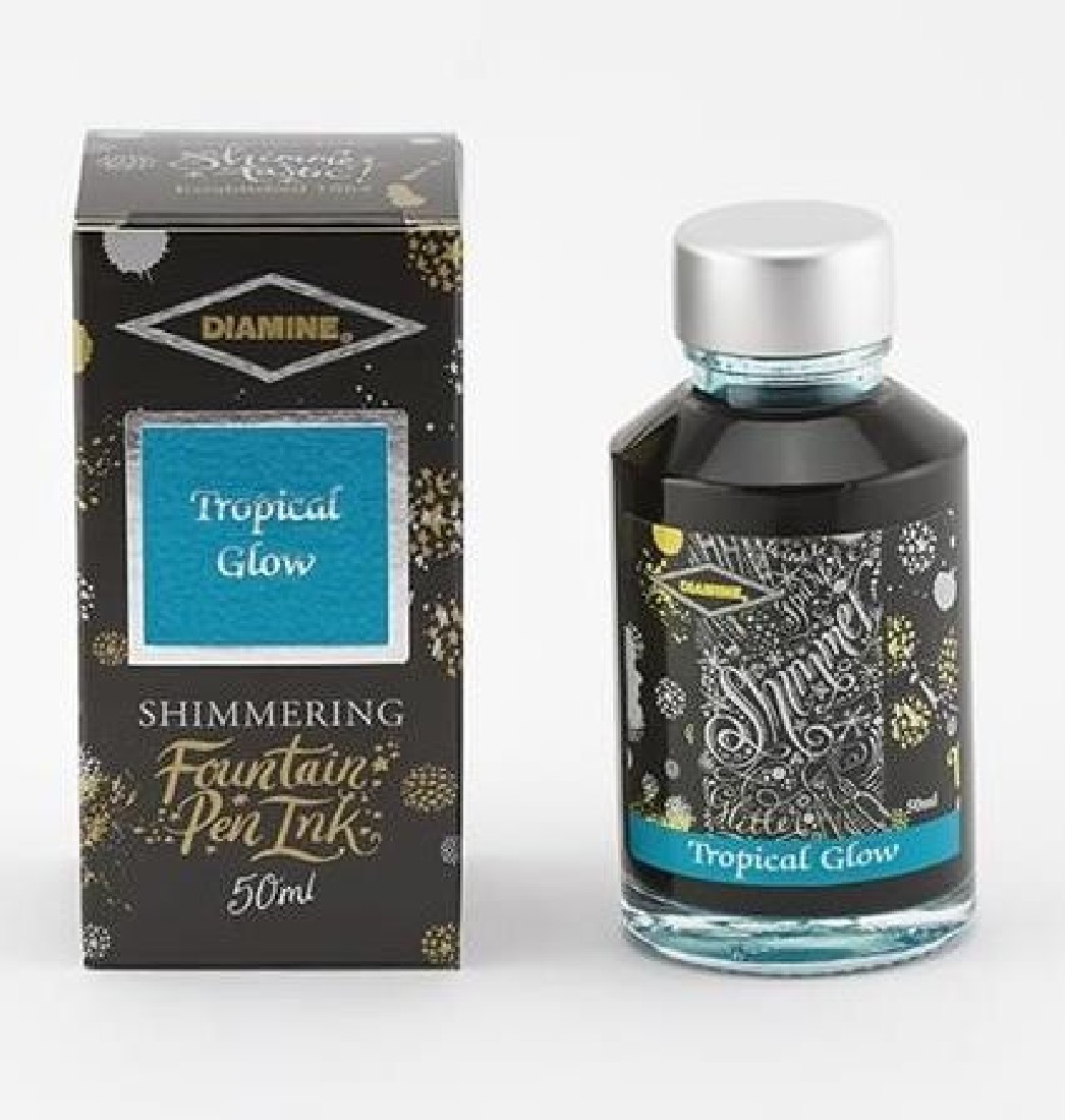 Diamine 50ml Tropical Glow Fountain pen shimmer ink bottle
