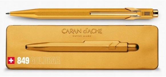CARAN DACHE 849 with holder Goldbar ballpoint pen 0849.999