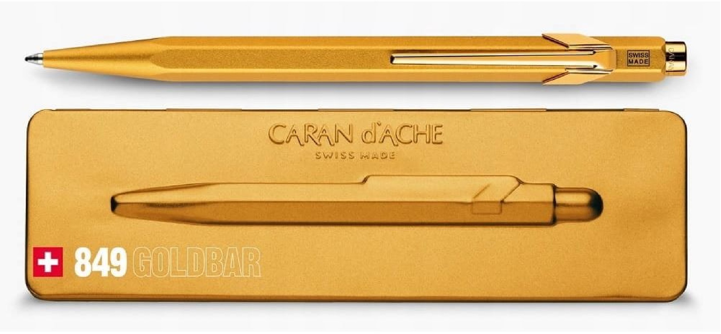 CARAN DACHE 849 with holder Goldbar ballpoint pen 0849.999