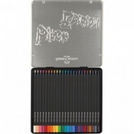 Faber-Castell Colour Pencils Black Edition 116425  cardboard wallet of 24