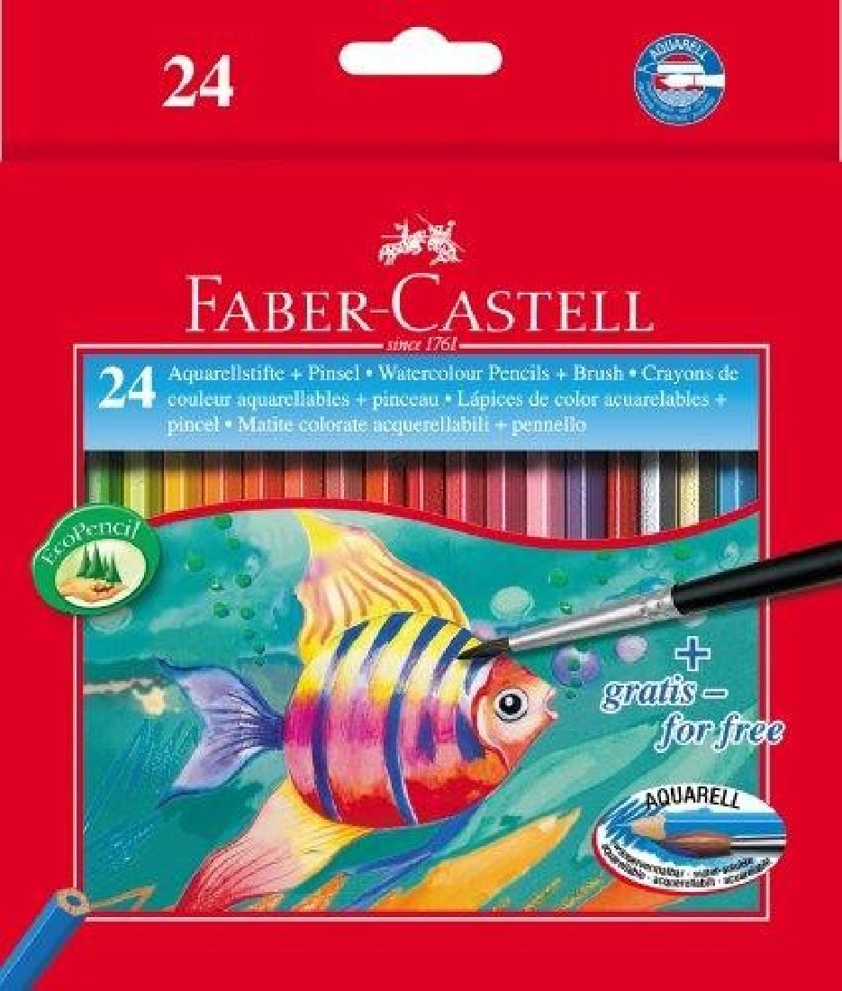 Faber Castell Classic Colour  watercolour pencils 114425  cardboard wallet of 24