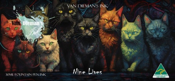 Van Diemans Feline - Nine Lives Shimmering Fountain Pen Ink