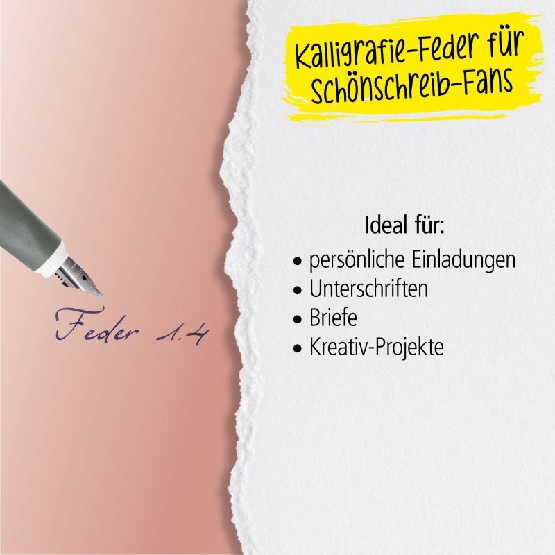 Penna stilografica calligrafica pennino 1,1 mm verde - Arte e Gioco