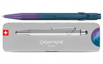 Caran d Ache 849  CLAIM YOUR STYLE Purple Ocean Ballpoint Pen - Special Edition 0849.586