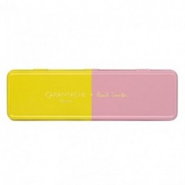 CARAN DACHE 849 Paul Smith Chartreuse Rose ballpoint pen, with holder 849.341