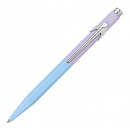 CARAN DACHE 849 Paul Smith Sky Blue and Lavender ballpoint pen, with holder 849.339