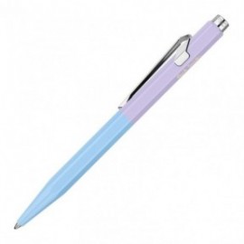 CARAN DACHE 849 Paul Smith Sky Blue and Lavender ballpoint pen, with holder 849.339