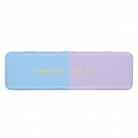 CARAN DACHE 849 Paul Smith Sky Blue and Lavender ballpoint pen, with holder 849.339