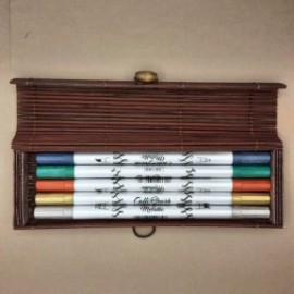 Online Calli.Brush Pen Bamboo Set 5 pcs. Metallic edition, 119089