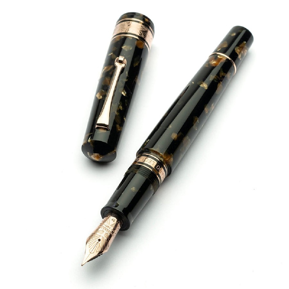 Leonardo Officina Italiana Cinquantesimo 50th Federico Rose Gold Trim Fountain Pen