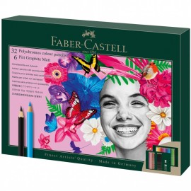 Faber Castell Polychromos and Graphite Matte, 40 Piece Gift Set 210053