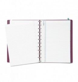 Filofax Notebook Refillable Ruled A4 Neutrals Plum 179525 Fx