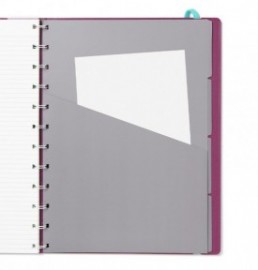 Filofax Notebook Refillable Ruled A4 Neutrals Plum 179525 Fx