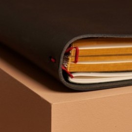 Paper Republic grand voyageur A4 black leather journal