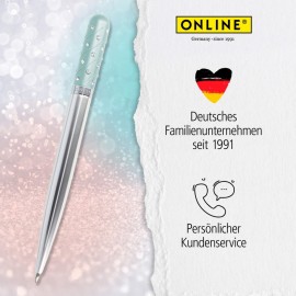Online Ballpen Crystal Pen Turquoise, metal, in gift box 37079