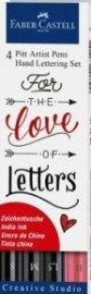 Faber-Castell 4 Pitt Artist Pens Lettering Set 267115