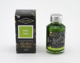 Diamine 50ml Neon Lime Fountain pen shimmer ink bottle
