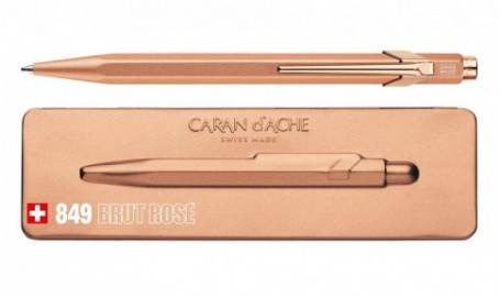CARAN DACHE 849 with holder brut rose ballpoint pen