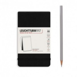Leuchtturm 1917 Reporter Notepad A6 Black Plain Hard Cover