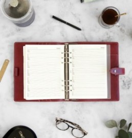 Filofax Organiser A5 Leather Malden Red 021703