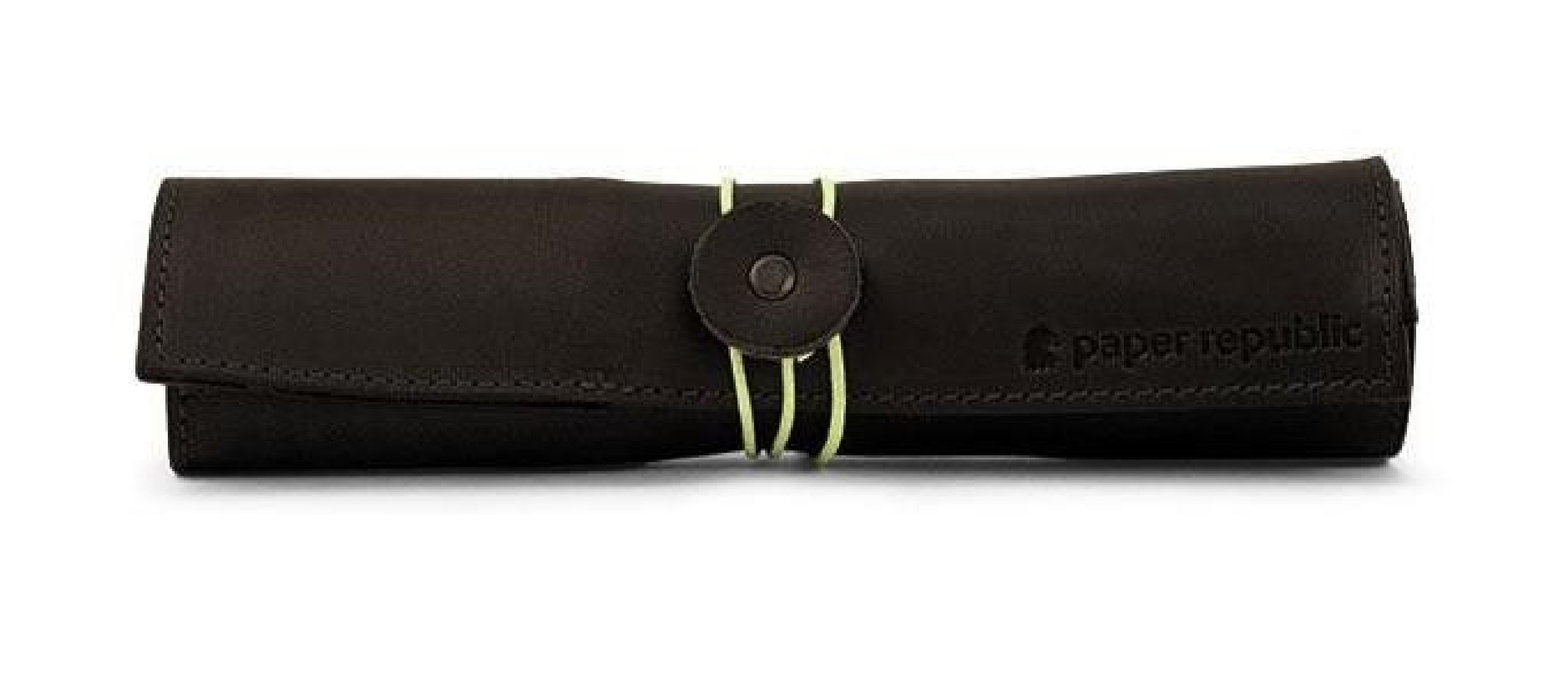 Paper Republic black leather pen & pencil case