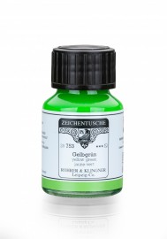 Rohrer and Klingner Calligraphy Ink 50ml Gelbgrun 29753