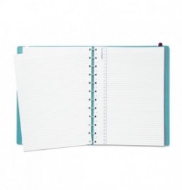 Filofax Notebook Refillable Ruled A4 Neutrals Teal 179523