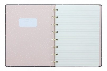 Notebook Refillable Ruled A5 Confetti Charcoal 115117 Filofax f