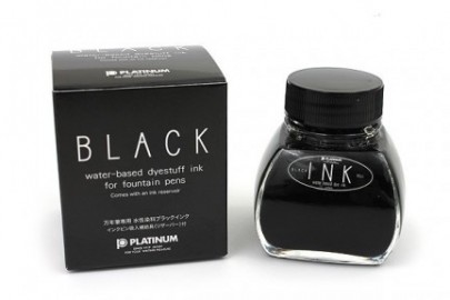 Platinum Black Ink 60 ml Bottle, water based, dyestuff for fountain pens