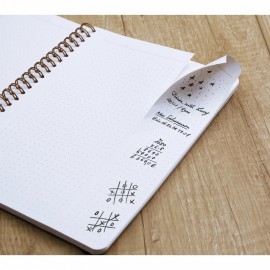 Clairefontaine Rhodia, My.Notes Age Bag full-bound notebook with detachable margins A5+, 16x21cm, 120 detachable pages DOT + header frame, Black 82331