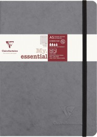 Clairefontaine Rhodia A5 notebook My. essential, Ruled, Grey, soft cover, 192 pages, 90g 93465