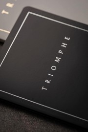 Clairefontaine Rhodia Triomphe PLATINUM Collection A Deep Blue Stitched Notebook - A4 21x29.7 cm - 96 Plain Pages - 90 g Ivory Paper - Matte Lamination Card Cover with Silver Marking 37170C