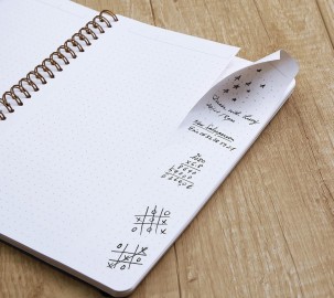 Clairefontaine Age Bag My.Notes 782332C Spiral Notebook with Removable Edges 16 x 21 cm 60 Sheets 90 g, Dotted Red