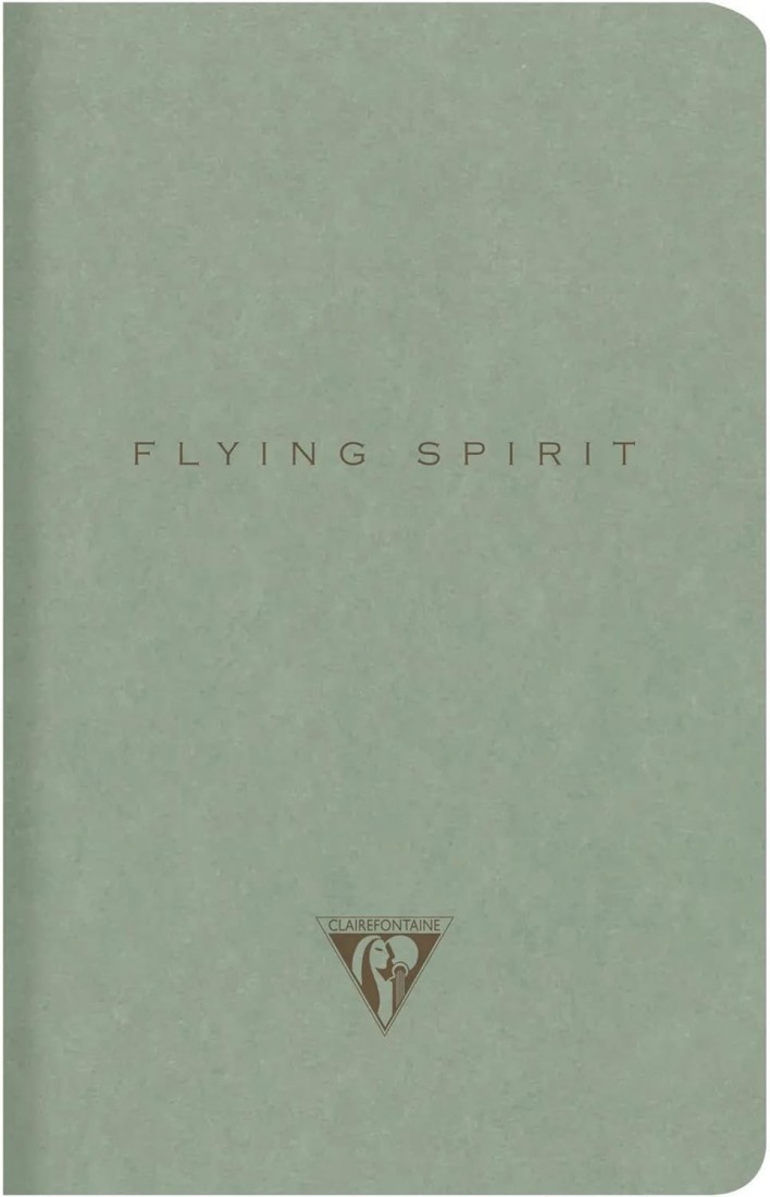 Clairefontaine Rhodia 107506C A Pique Book Stitched Thread Flying Spirit 11 x 17 cm 96 Pages Ruled Ivory Paper 90 Green Card Cover