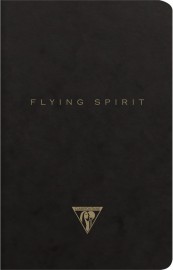 Clairefontaine 102506 °C Flying Spirit Notebook, 11 x 17 cm 96 Ruled Pages 90 g Ivory Black