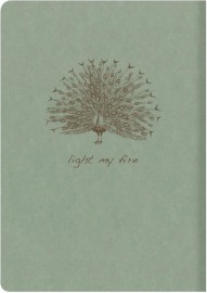 Clairefontaine 107536C - Flying Spirit Green Notebook Textile Stitching 14.8 x 21 cm 96 Pages Ruled  Ivory Paper 90g