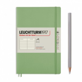 Leuchtturm 1917 B6 plus Paperback Sage Ruled, Soft Cover