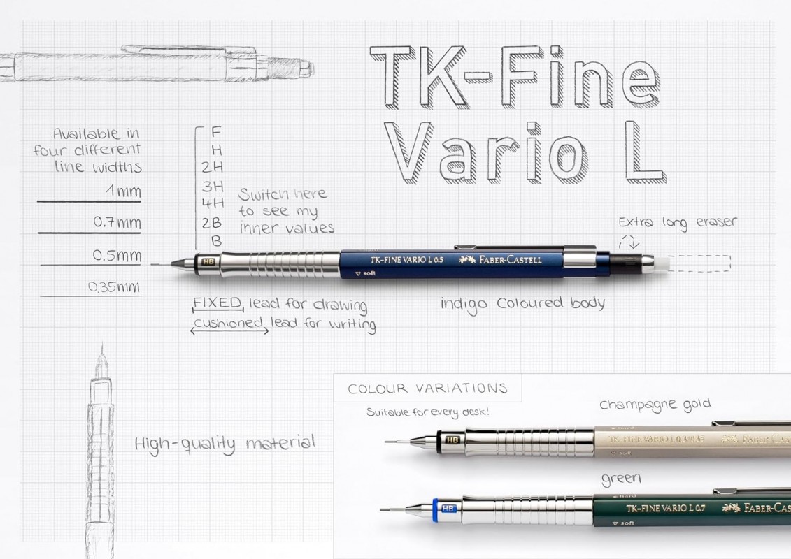 Faber-Castell TK-Fine Vario Mechanical Pencil 0.5 mm Gold 135540
