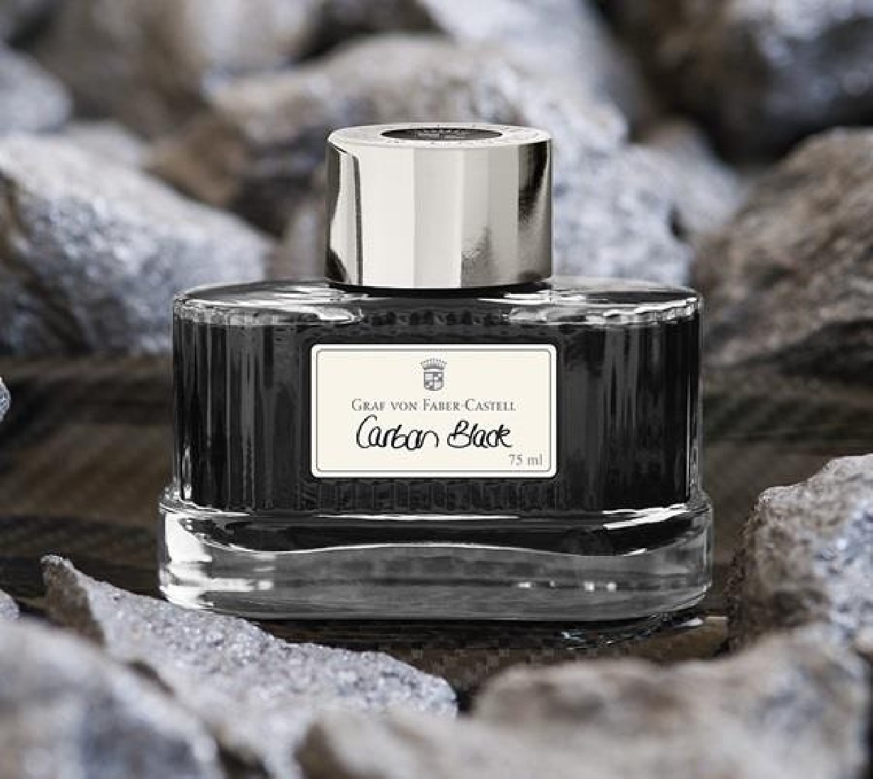 Graf von Faber-Castell Carbon Black, 141000 Fountain Pen Ink 75ml