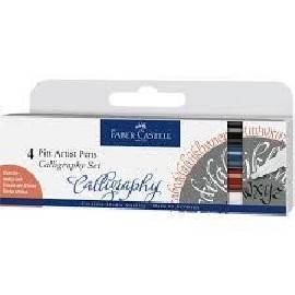 Faber Castell 4 Pitt Artist Pens Calligraphy Set, 167504