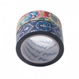 Paperblanks Washi Tape Blue Velvet/Pear Garden