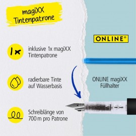 Erasable Fountain Pen ONLINE magiXX Dark Shadow 030325
