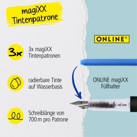 Erasable blue ink cartridges ONLINE for magiXX pens