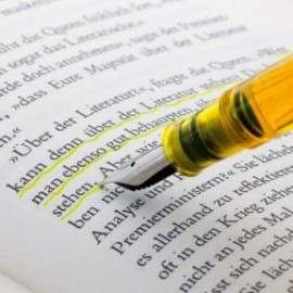 Pelikan M205 Duo Yellow Highlighter & Fountain Pen double broad nib